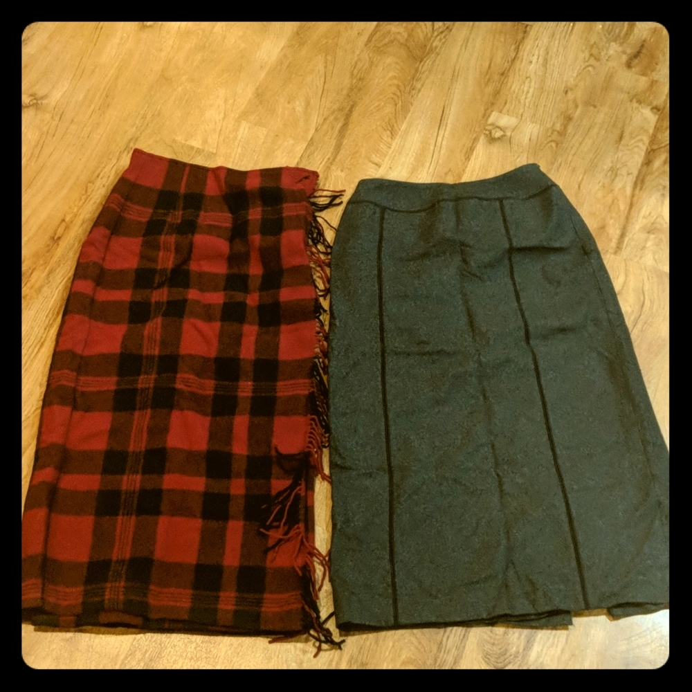 2 Vintage Wool Skirts